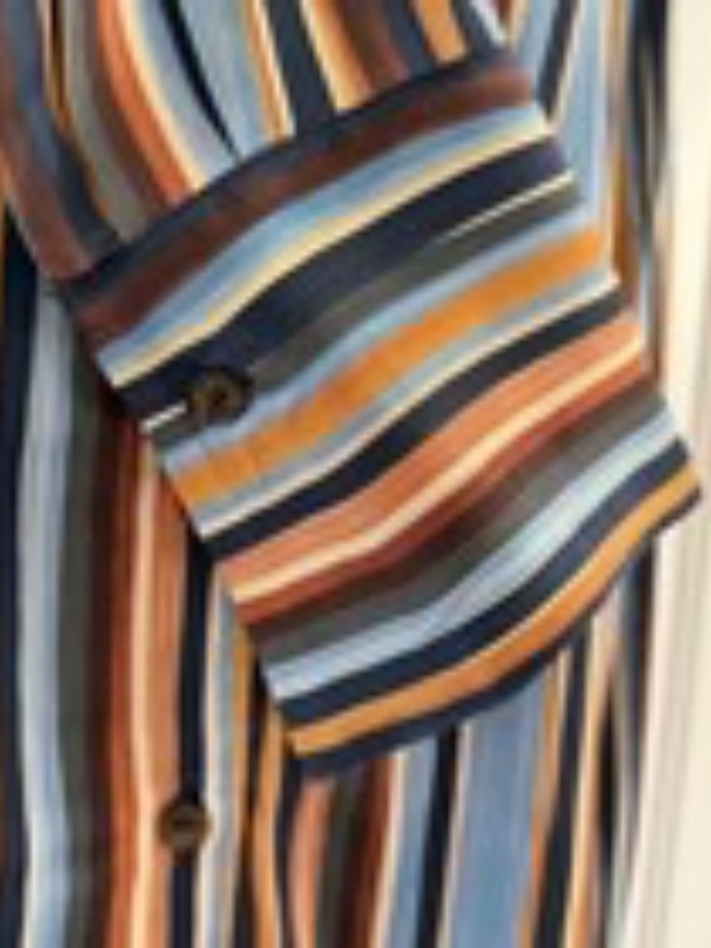 Iris Setlakwe Multicolor Vertical Stripe Button-Up Blouse size 8 - Picture 6 of 6